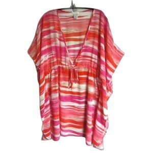 Chicos Lovely Lesley Poncho swimsuit coverup beachwear - Womens size L//XL